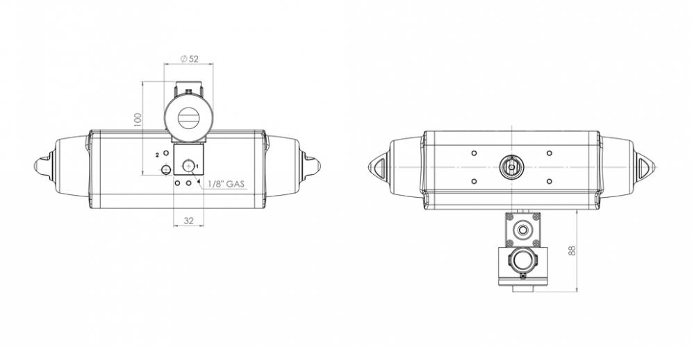 1/8”接口3/2 NC 电磁阀配线圈 ATEX II2GD Exd IIC T4-6